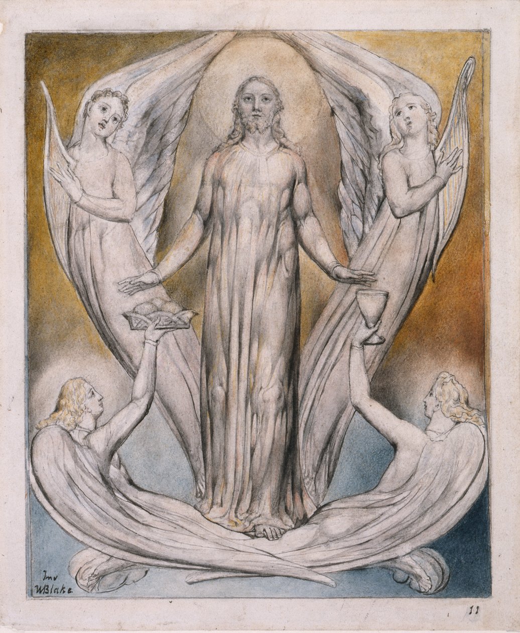 Angels Serving to Christ, illustration från 