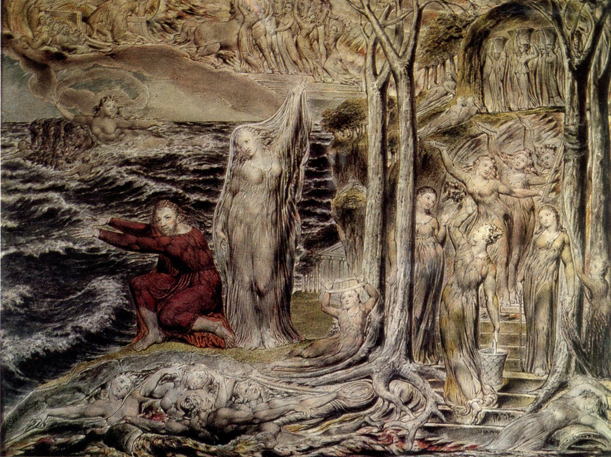 Blake De antro nympharum Tempera Arlington Court Devon av William Blake