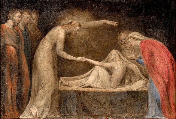 Christ Raising Jairuss Daughter av William Blake