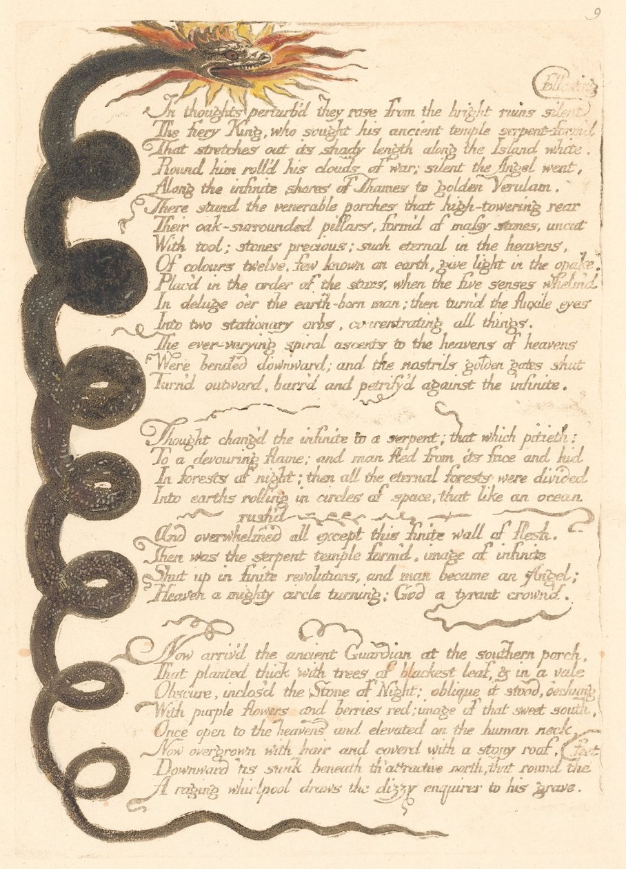 Europa. En profetia, platta 11, av William Blake