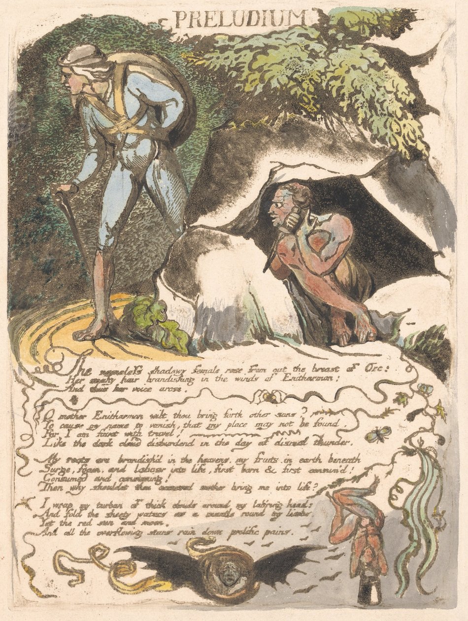 Europa. En profetia, platta 3, Preludium av William Blake