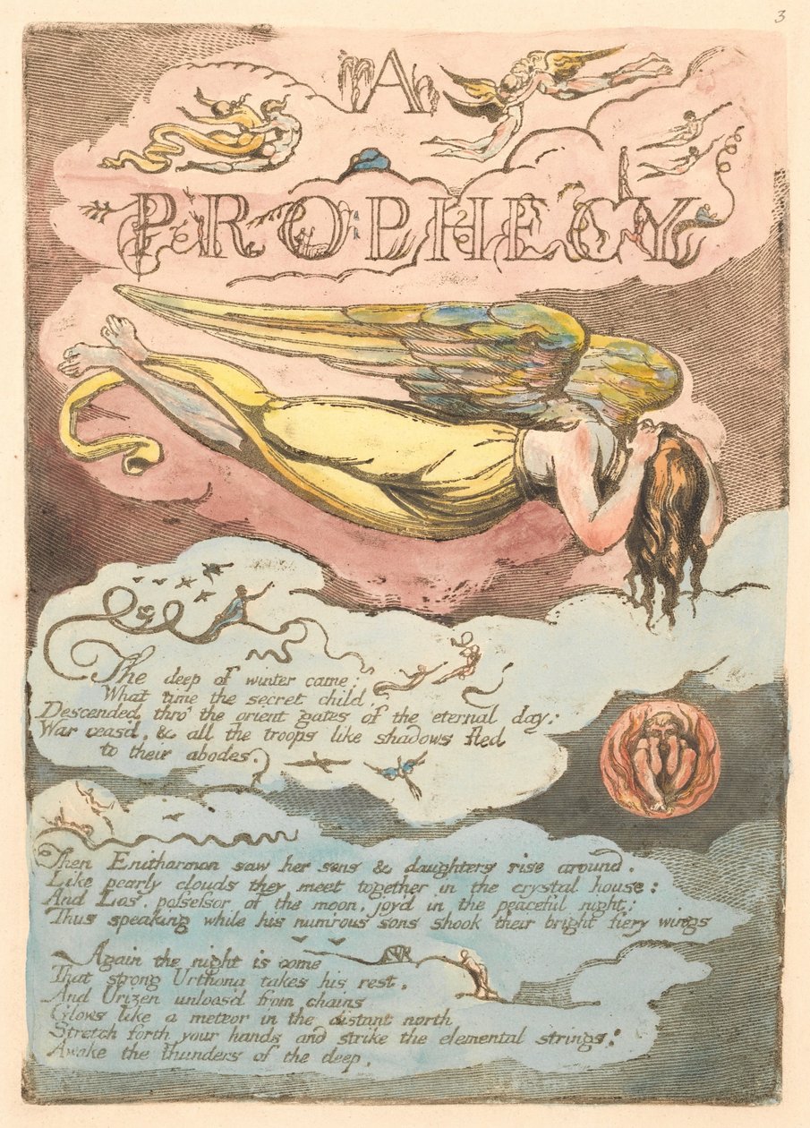 Europa. En profetia, platta 5, av William Blake