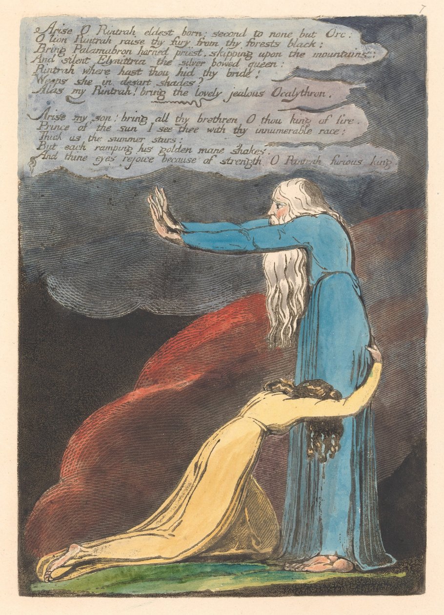 Europa. En profetia, platta 9, Arise O Rintrah. . . . (Bentley 11) av William Blake