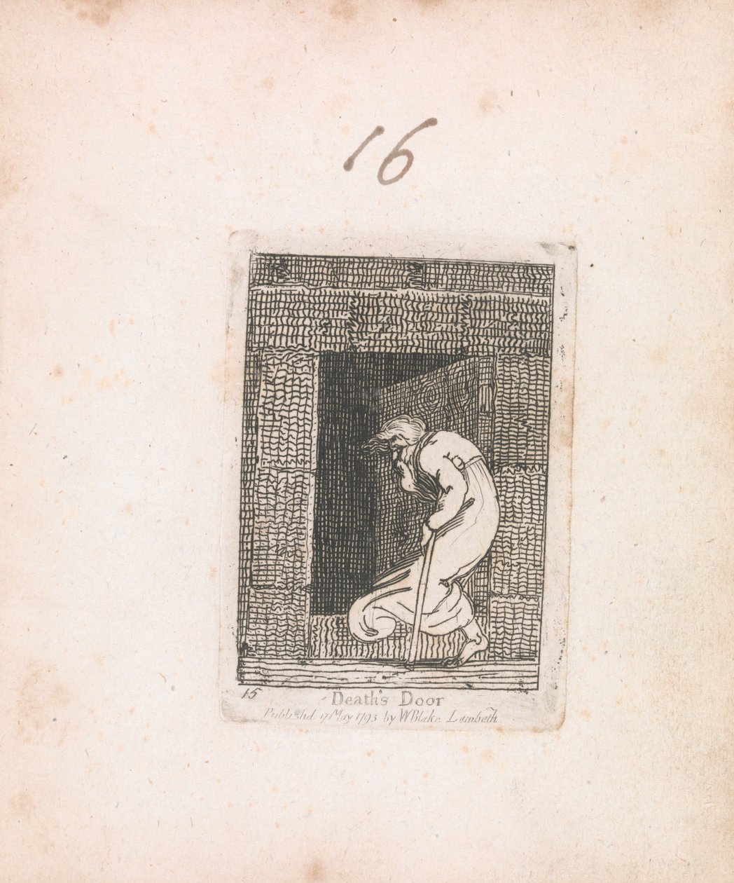 För barn. Paradisets portar, tallrik 17, Deaths Door av William Blake