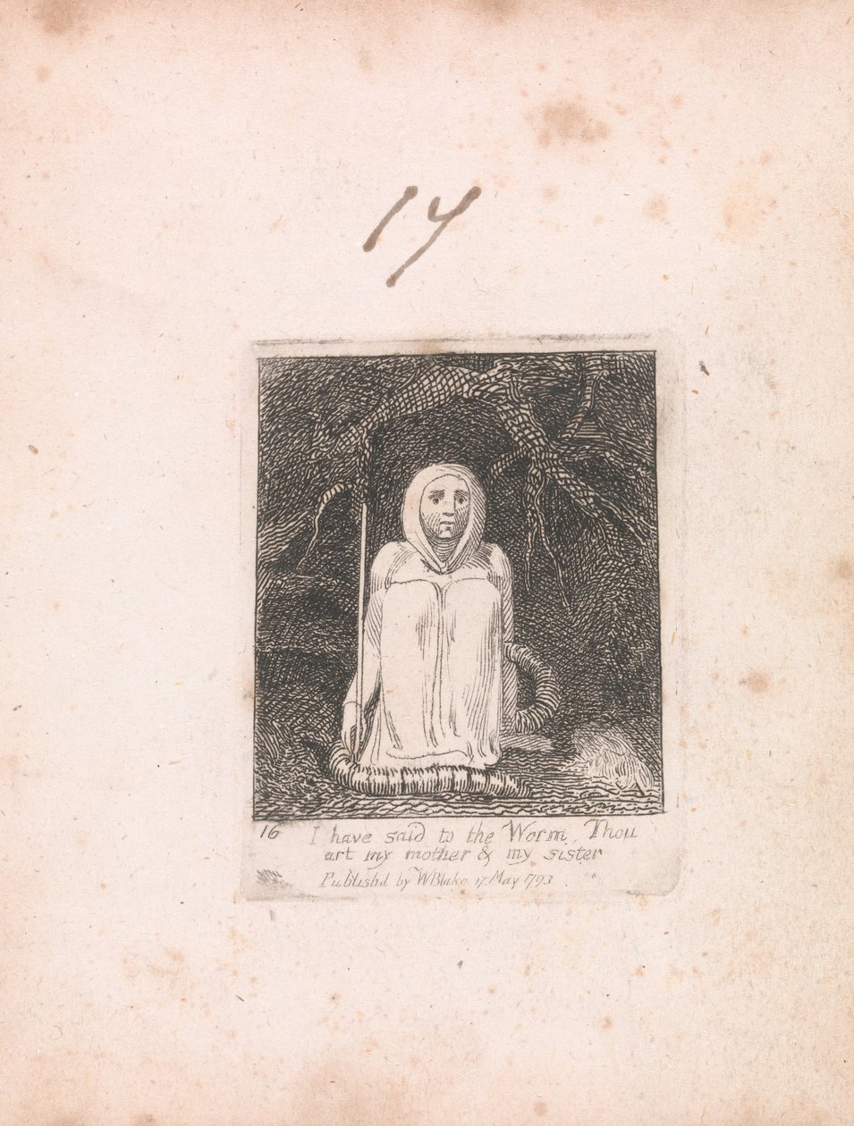 För barn. Paradisets portar, platta 18, har jag sagt till masken. . . . av William Blake