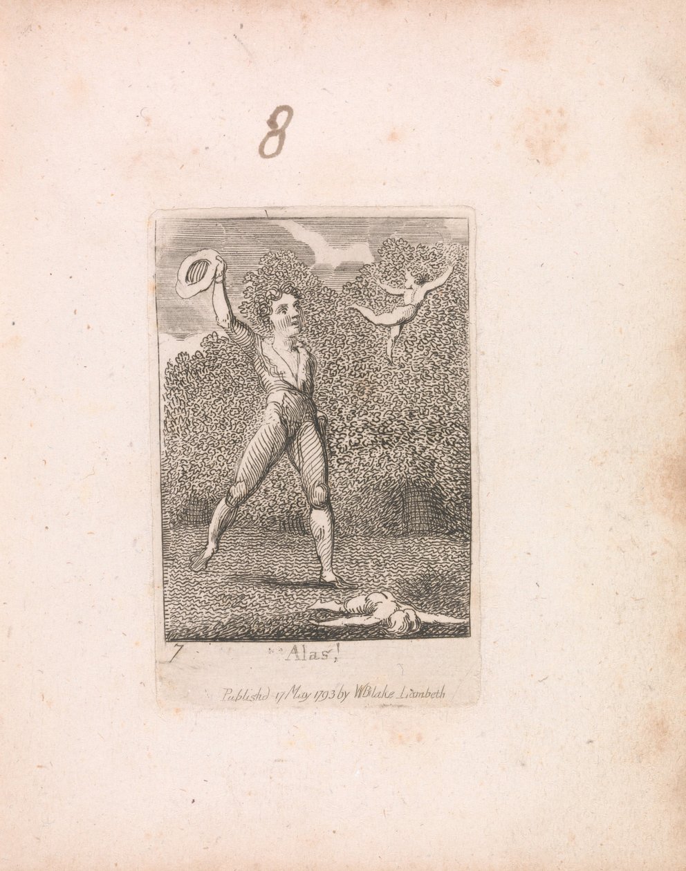 För barn. Paradisets portar, platta 9, ack! av William Blake