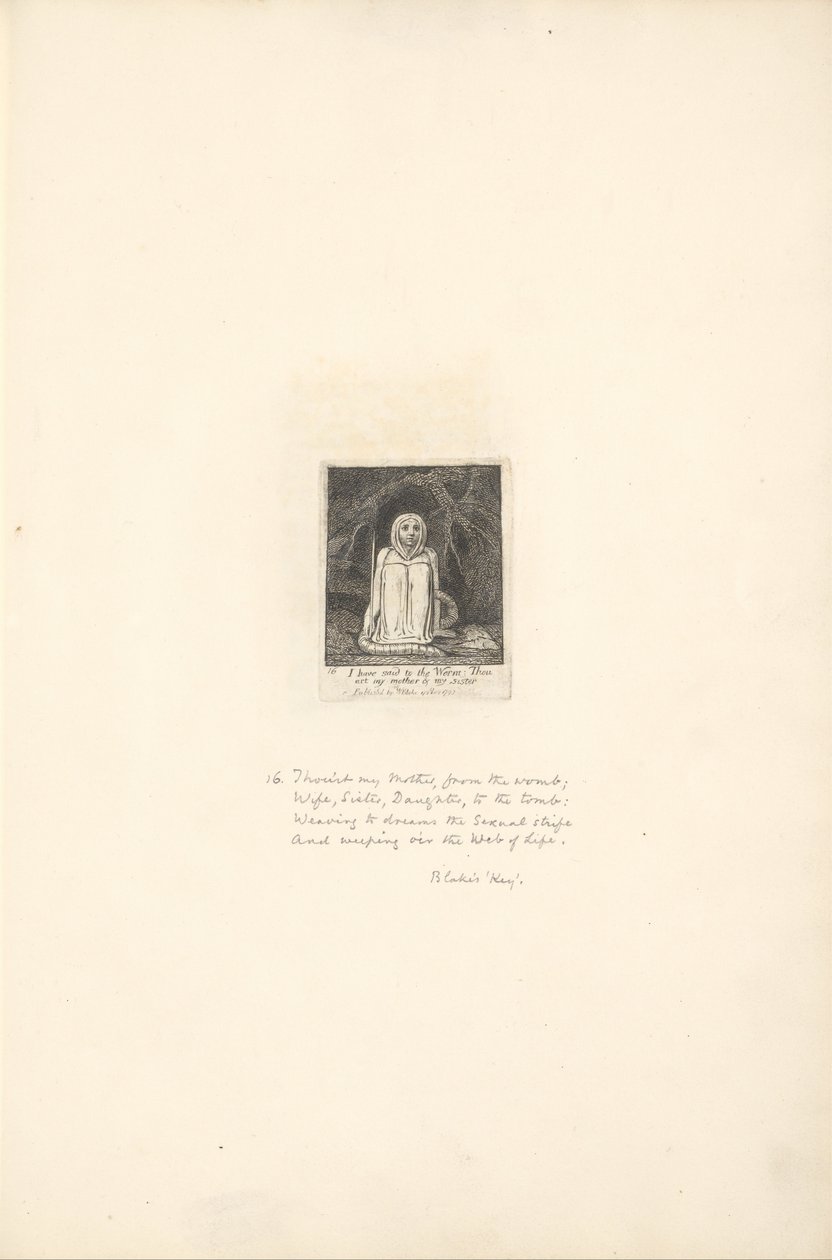 För könen- Paradisets portar, platta 18, har jag sagt till masken. . . . av William Blake