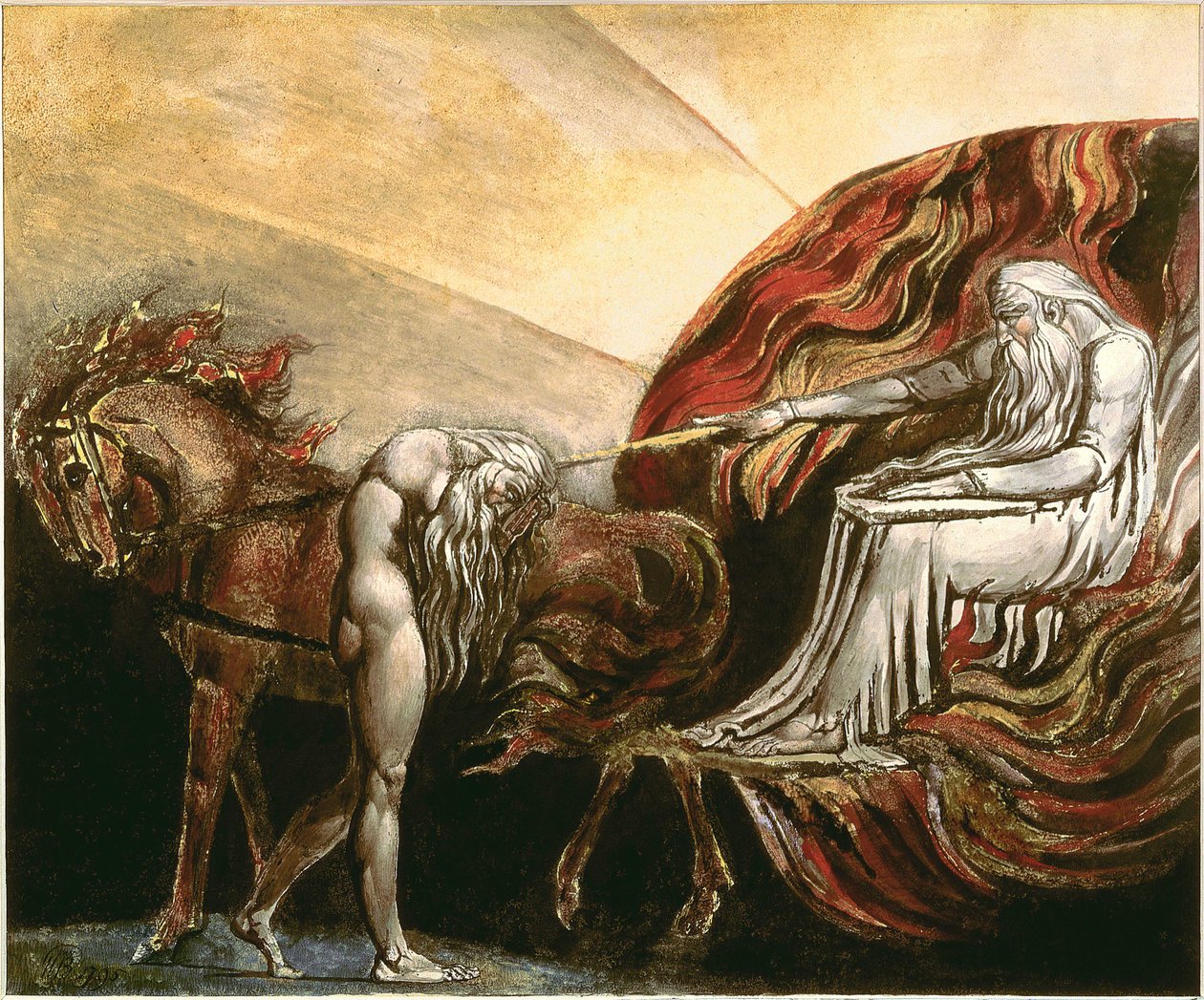 God judging adam  av William Blake