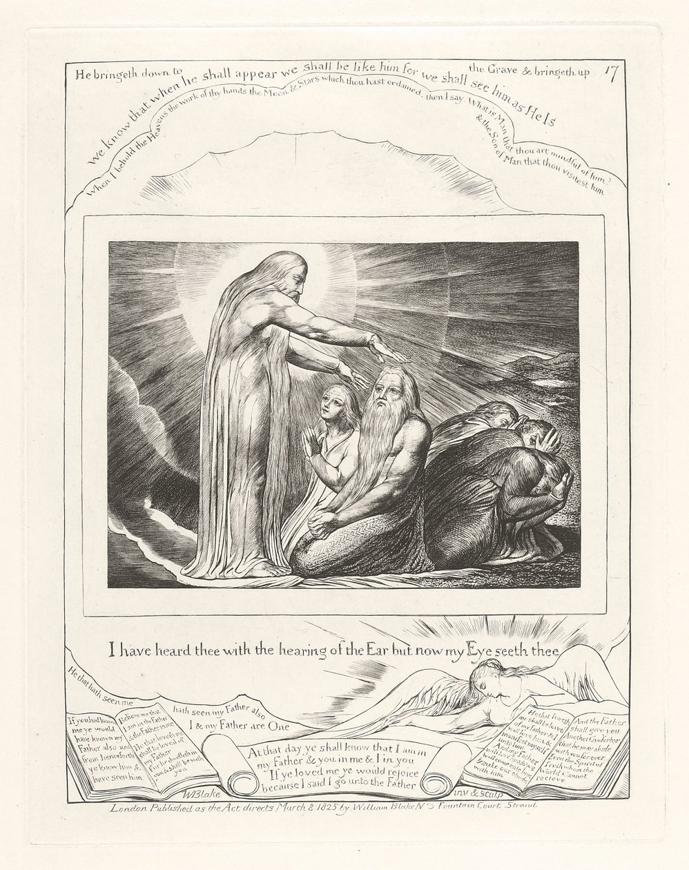 Jag har hört dig med örat, men nu ser mitt öga dig, 1825 av William Blake