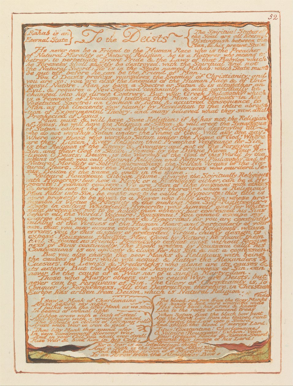 Jerusalem, tallrik 52, till deisterna .... av William Blake