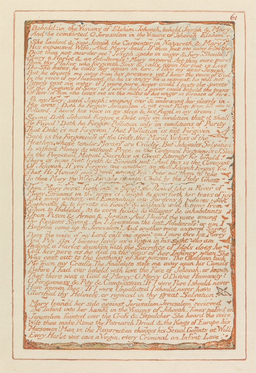 Jerusalem, tallrik 61, av William Blake