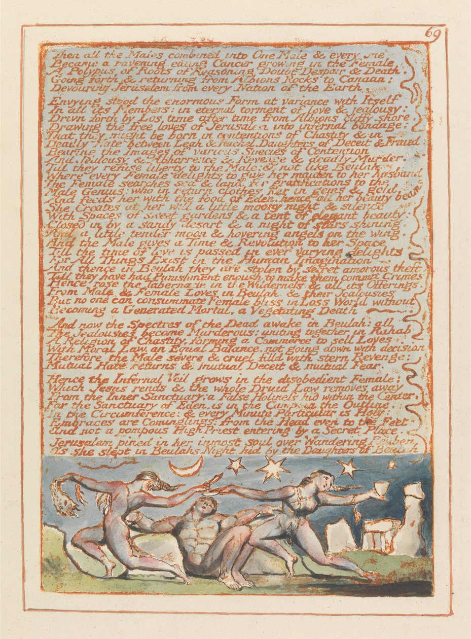 Jerusalem, platta 69, sedan alla män ... av William Blake