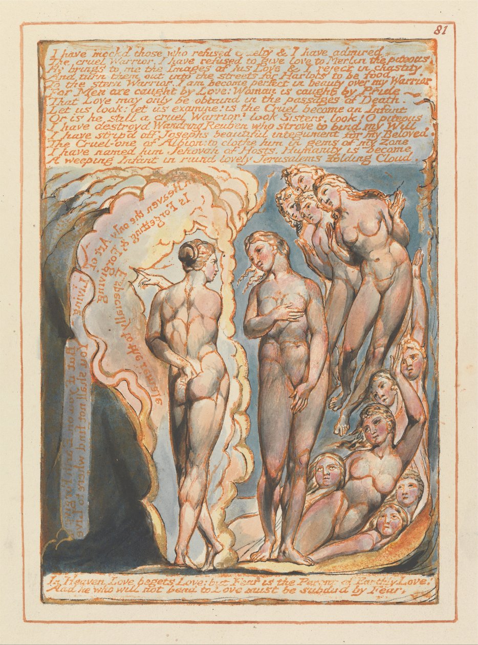 Jerusalem, platta 81, har jag modellerat dem.... av William Blake