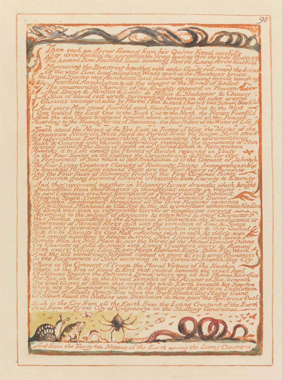 Jerusalem, tallrik 98, av William Blake