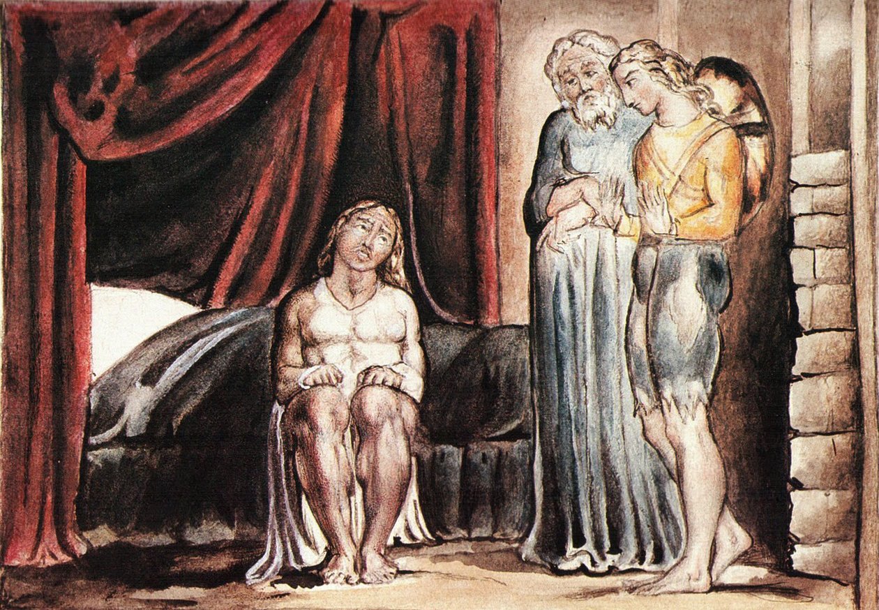 John Bunyan Plate 13 The Man Who Dreamed of the Day of Judgement av William Blake