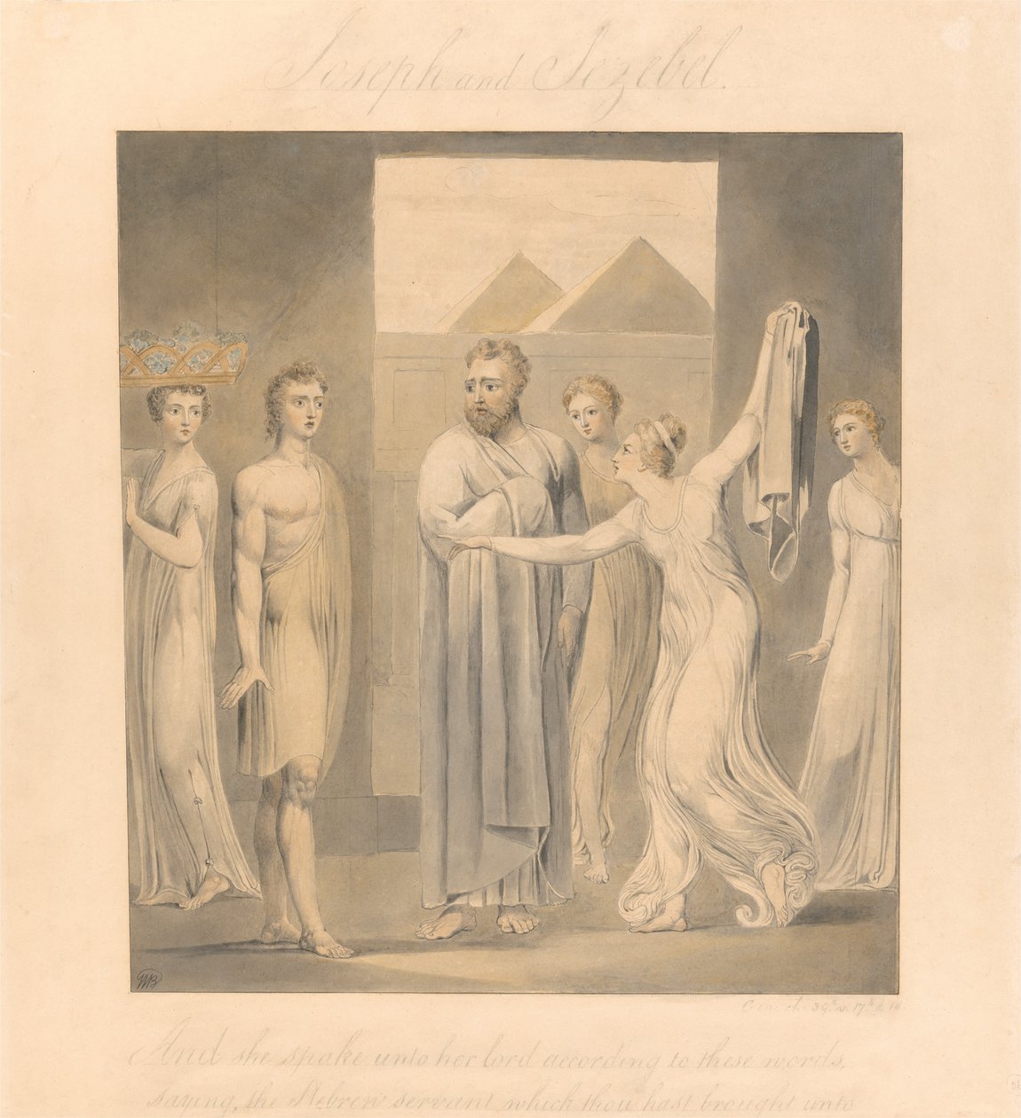 Joseph och Potifars fru av William Blake