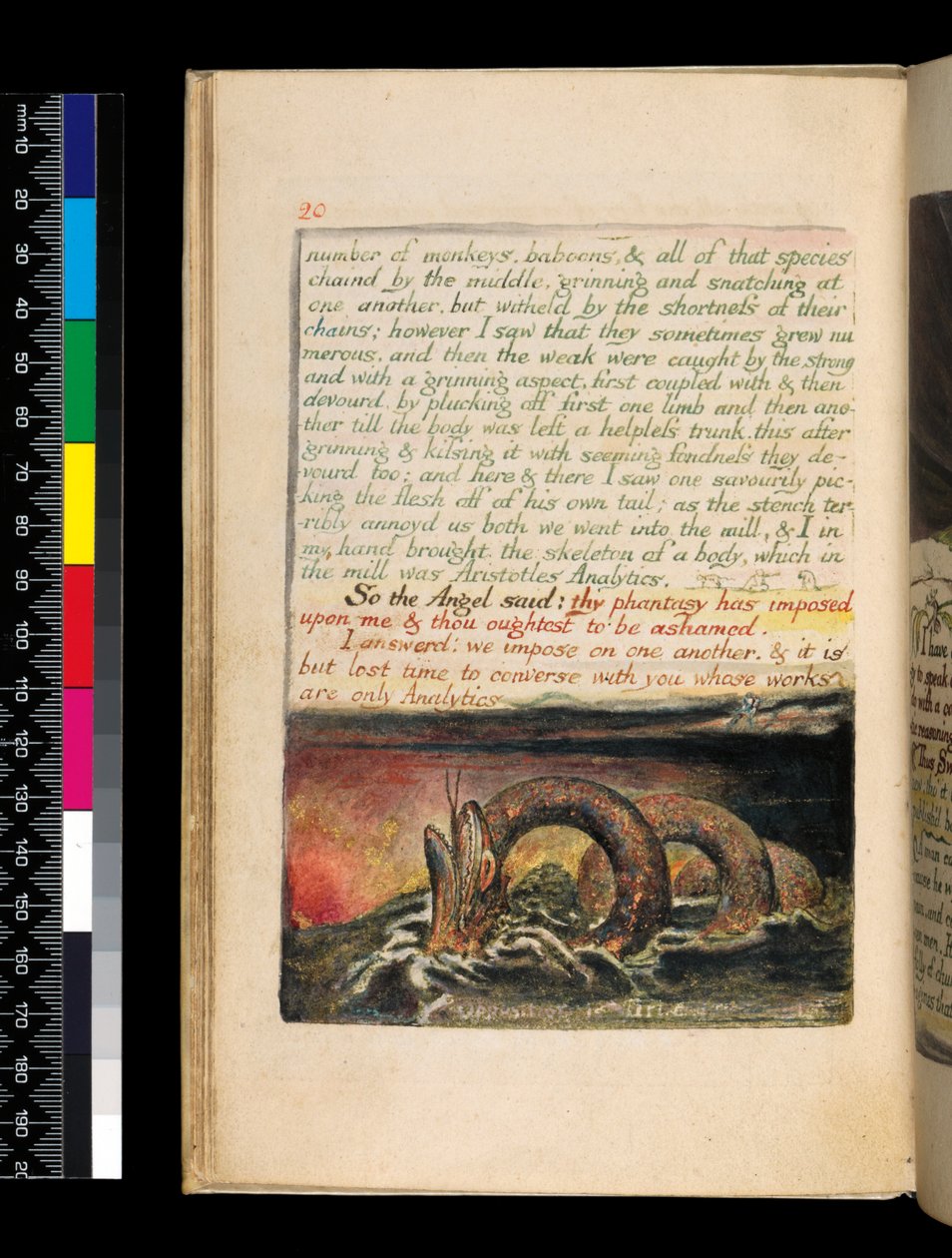 Marriage of Heaven and Hell (pl.20), c.1790-93 (reliefetsning färdig i penna och wc) av William Blake