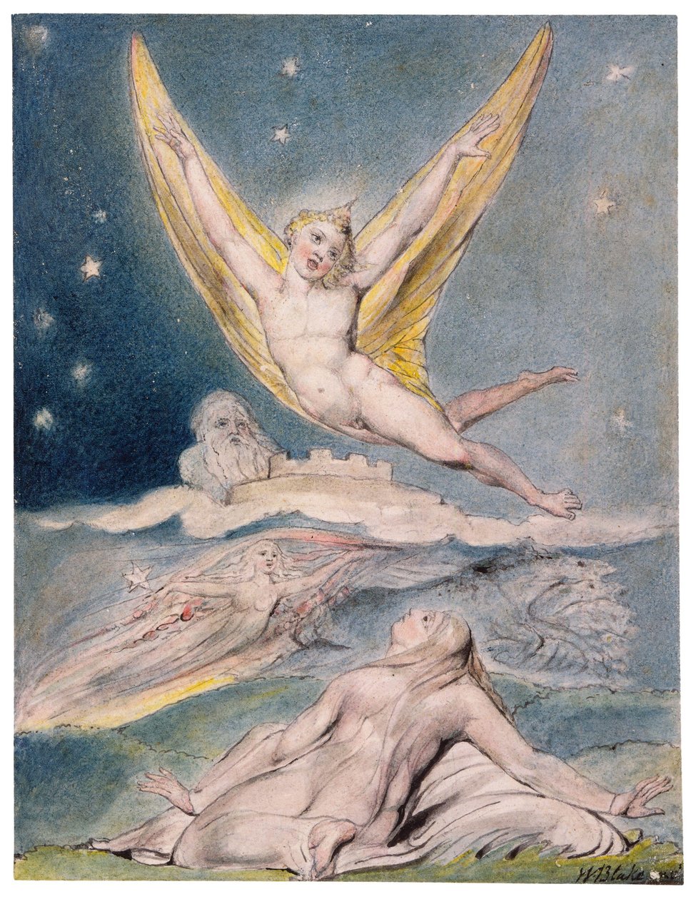 Natten skrämd av lärkan av William Blake