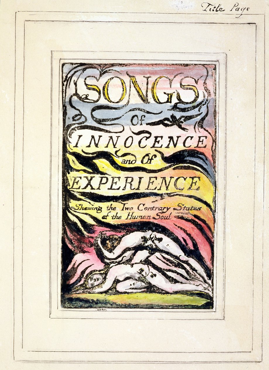 P.124-1950.tp Titelblad från Songs of Innocence and of Experience (kopia R) ca 1802-08 (etsning, bläck och wc) av William Blake