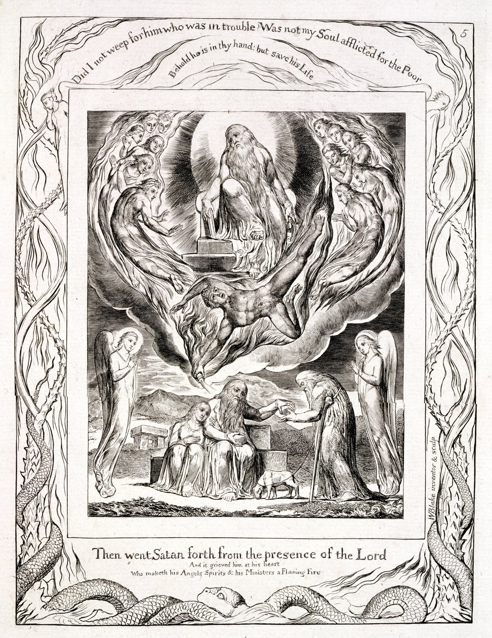 P.128-1950.p5 Satan går ut från Herrens närvaro och Jobs välgörenhet från 