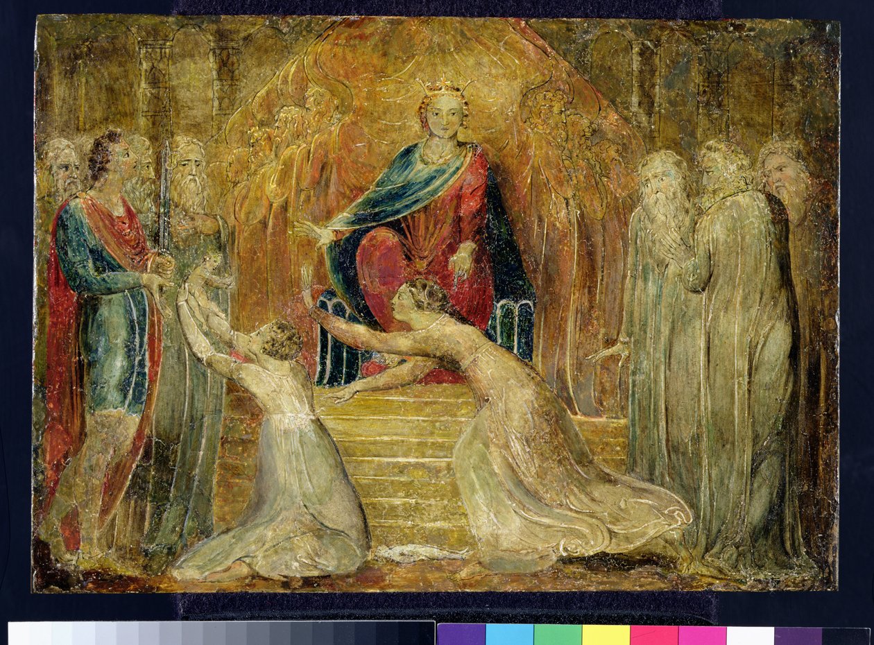 PD.28-1949 The Judgment of Salomon, c.1800 (tempera på koppar) av William Blake