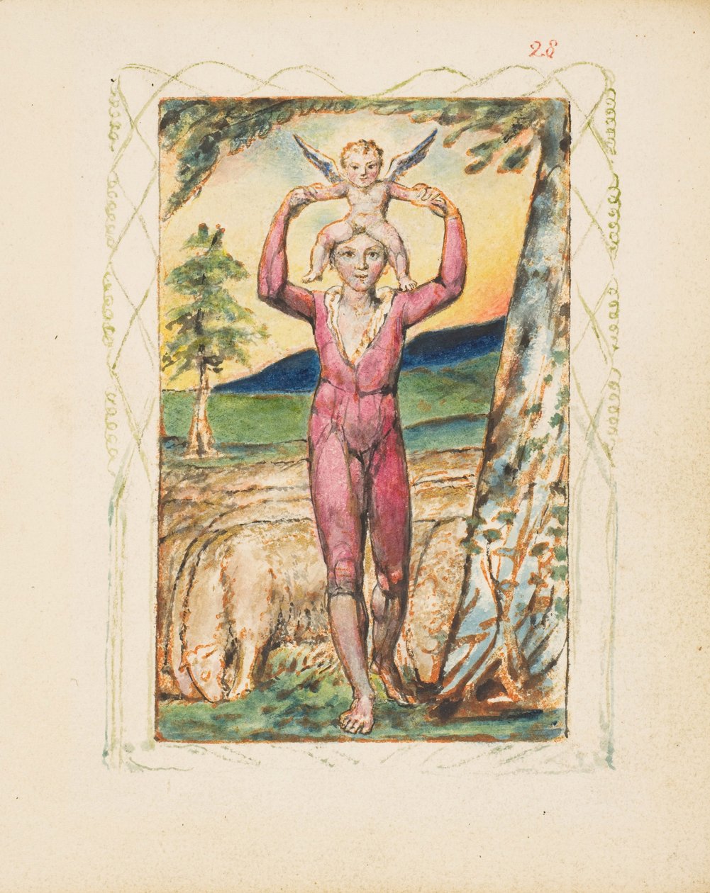 Upplevelsens sånger: Frontispice, c.1825 av William Blake