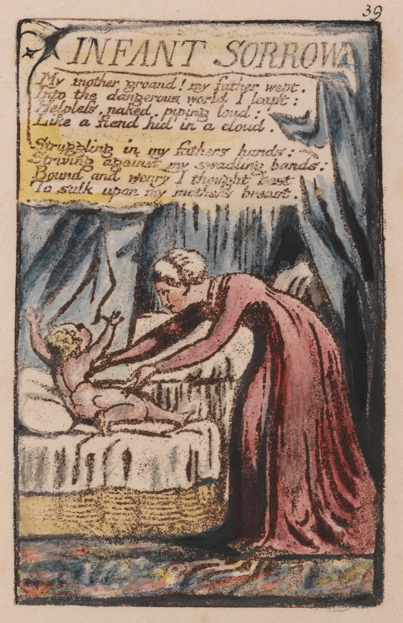 Sånger av oskuld och erfarenhet, platta 39, Barnsorg (Bentley 48) av William Blake