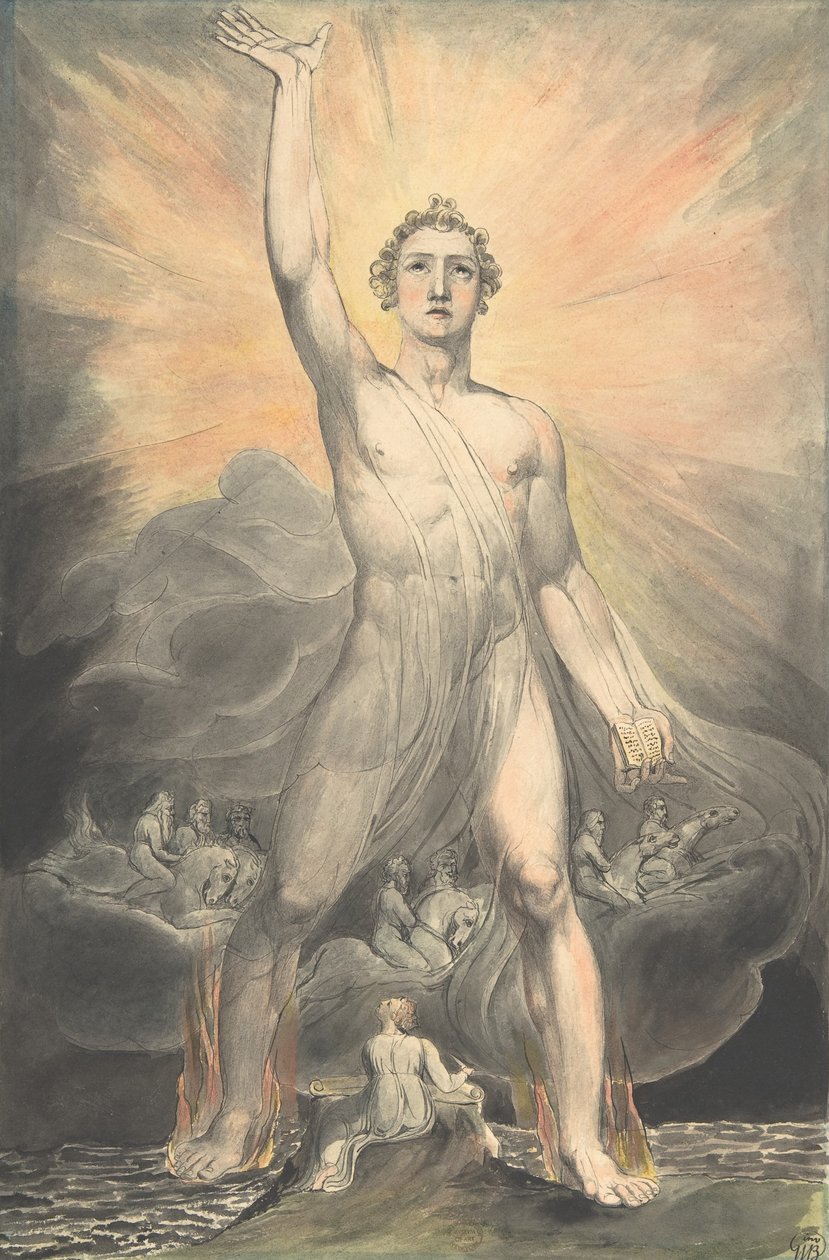Uppenbarelsens ängel, ca 1805 (wc, penna och bläck över grafit) av William Blake