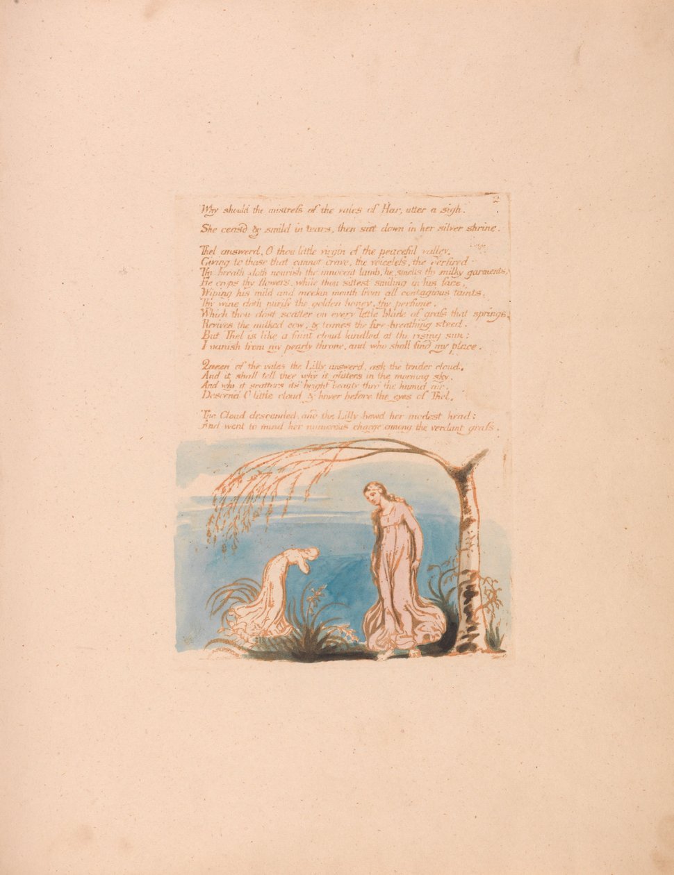 Thels bok, platta 4, Varför skulle älskarinnan. . . . av William Blake