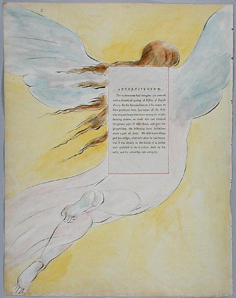 The Fatal Sisters, design 68 från The Poems of Thomas Gray, 1797-98 (wc med penna och bläck på papper) av William Blake