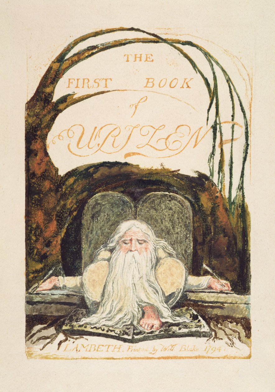 The First Book of Urizen, plåt 1, 1794 (reliefetsning med wc) av William Blake