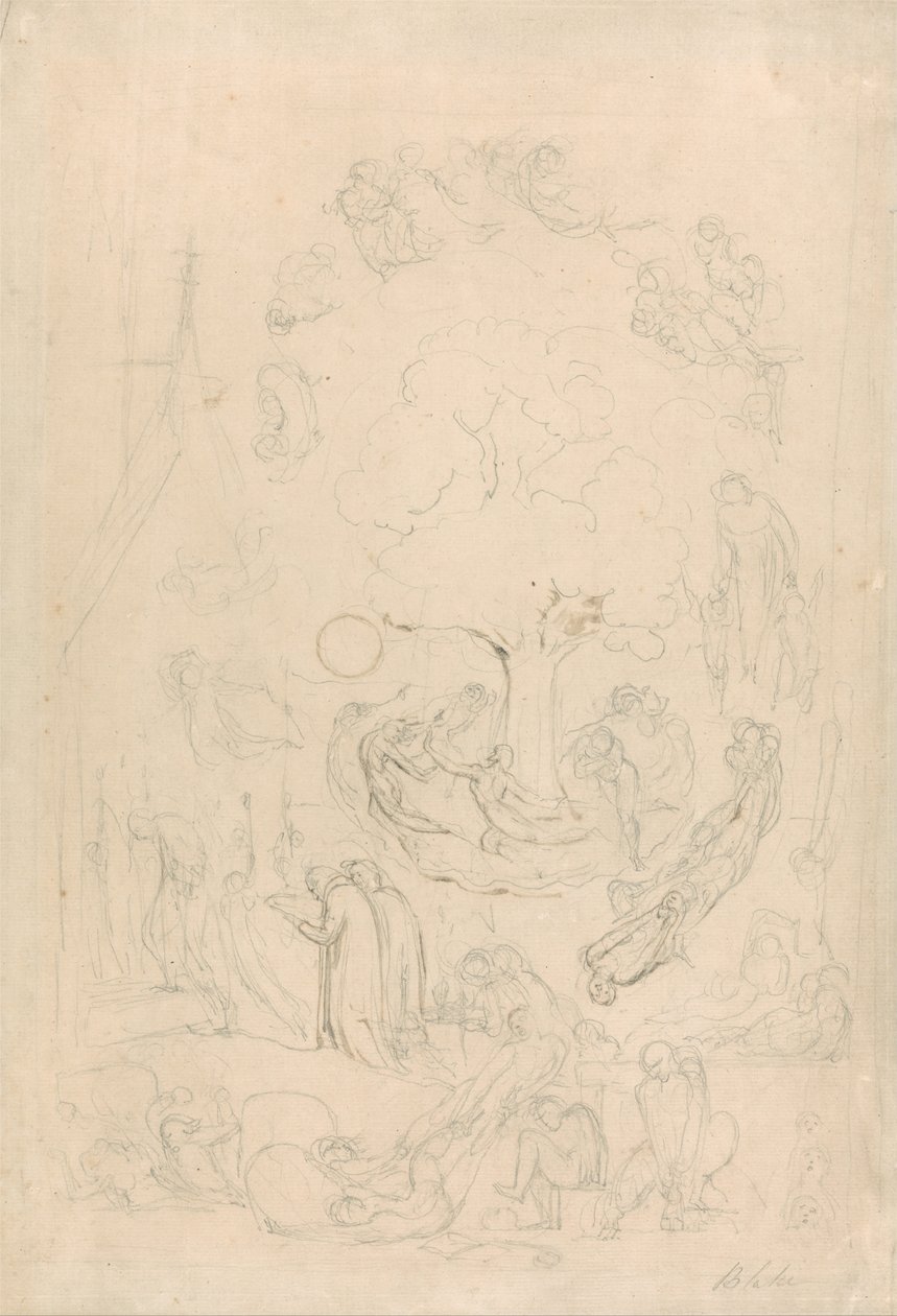The Gambols of Ghosts enligt deras affekter före den slutliga domen av William Blake