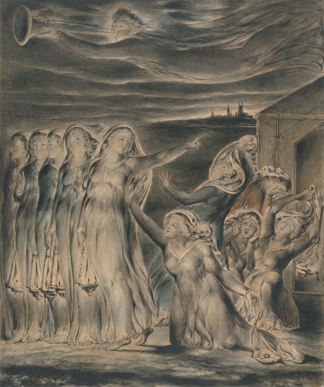 Liknelsen om de kloka och dåraktiga jungfrurna av William Blake