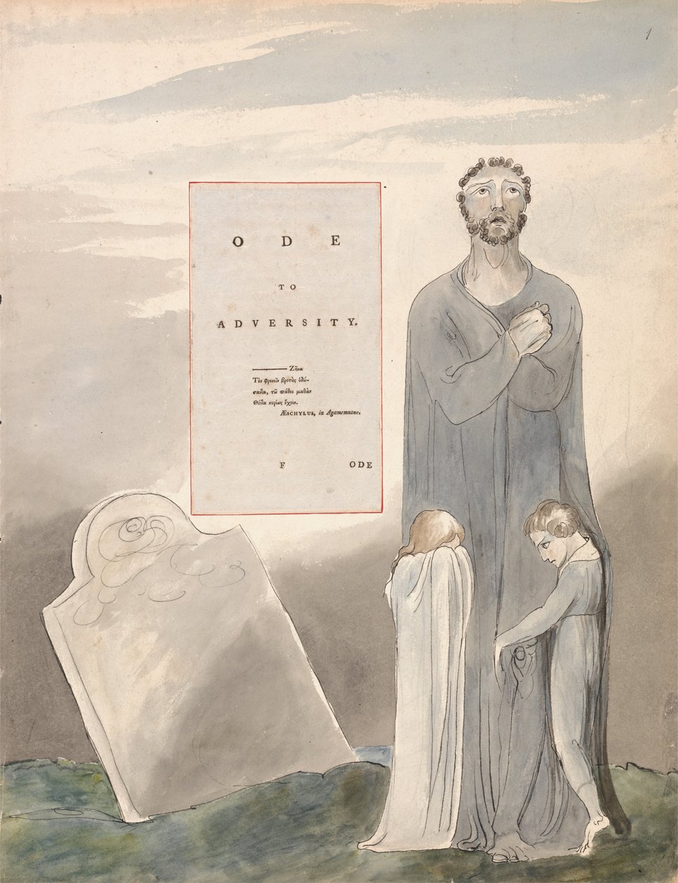 Thomas Greys dikter, design 35, ode till motgångar. av William Blake