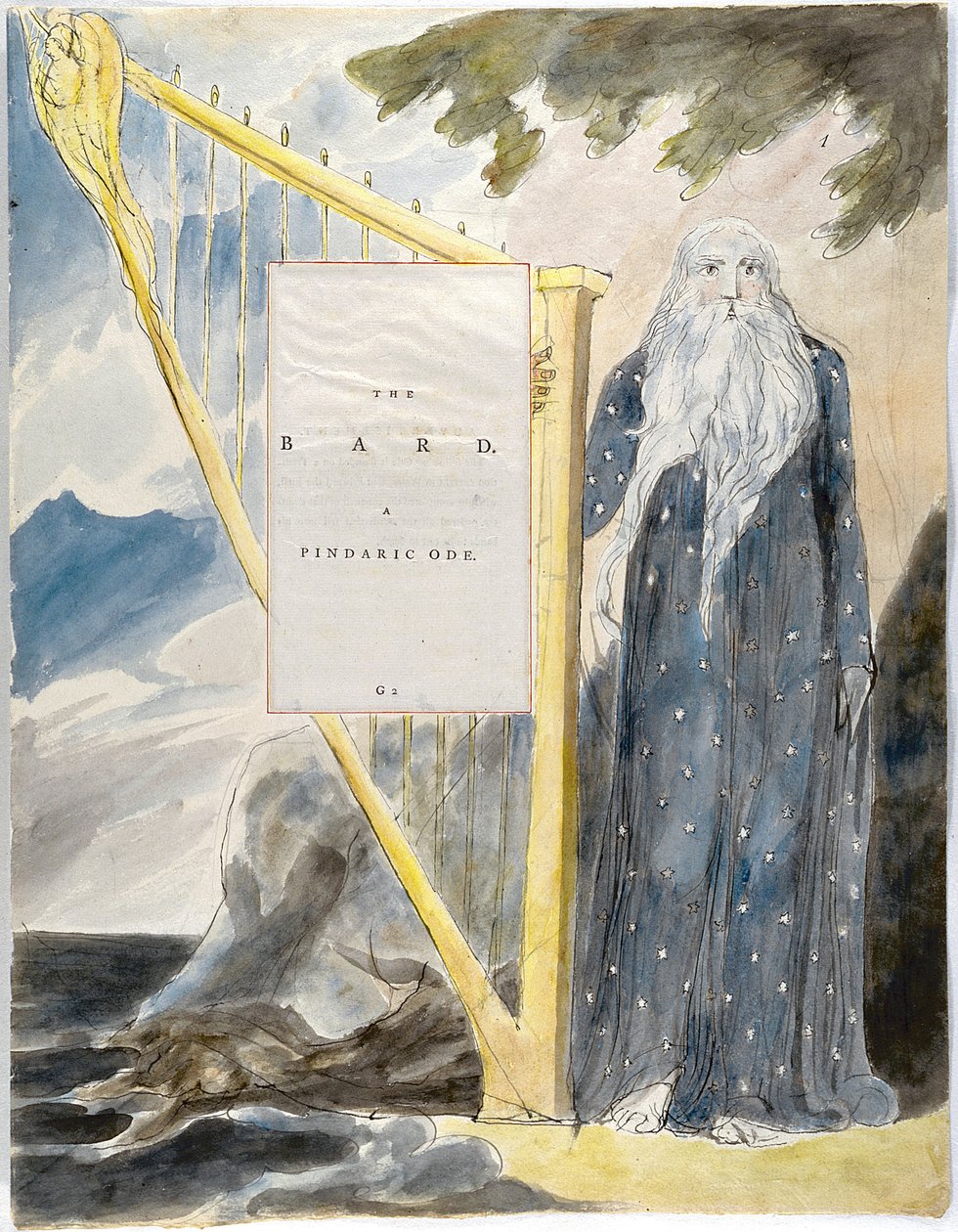 The Poems of Thomas Gray, Design 53 The Bard 01 av William Blake