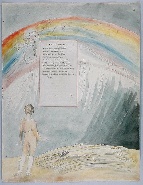 The Progress of Poesy, design 51 från The Poems of Thomas Gray, 1797-98 (wc med penna och svart bläck på papper) av William Blake