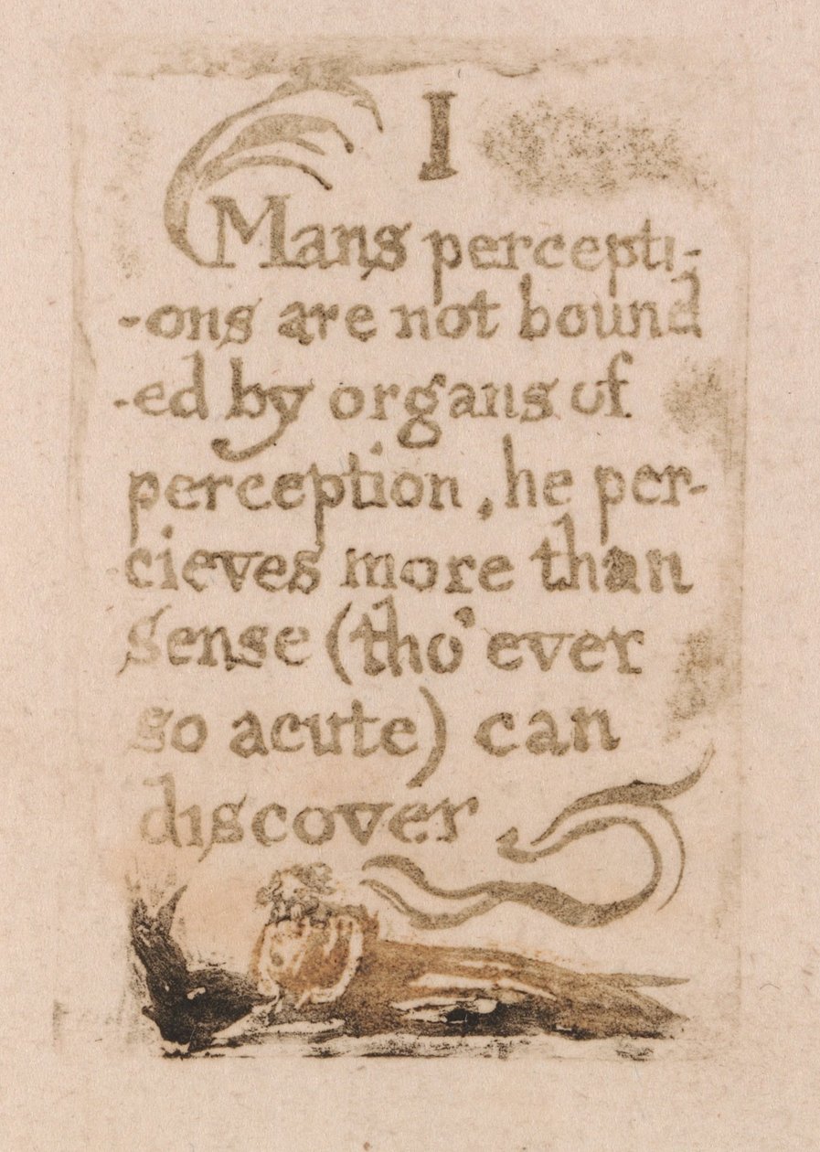 Det finns ingen naturlig religion, platta 10, I Mans uppfattningar är inte begränsade. . . . (Bentley b3) av William Blake