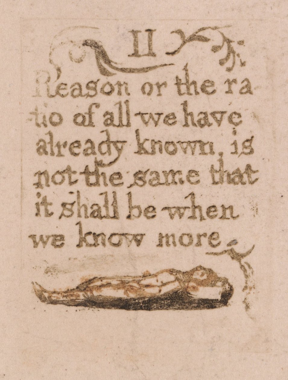 Det finns ingen naturlig religion, platta 11, II skäl eller förhållandet. . . . (Bentley b4) av William Blake