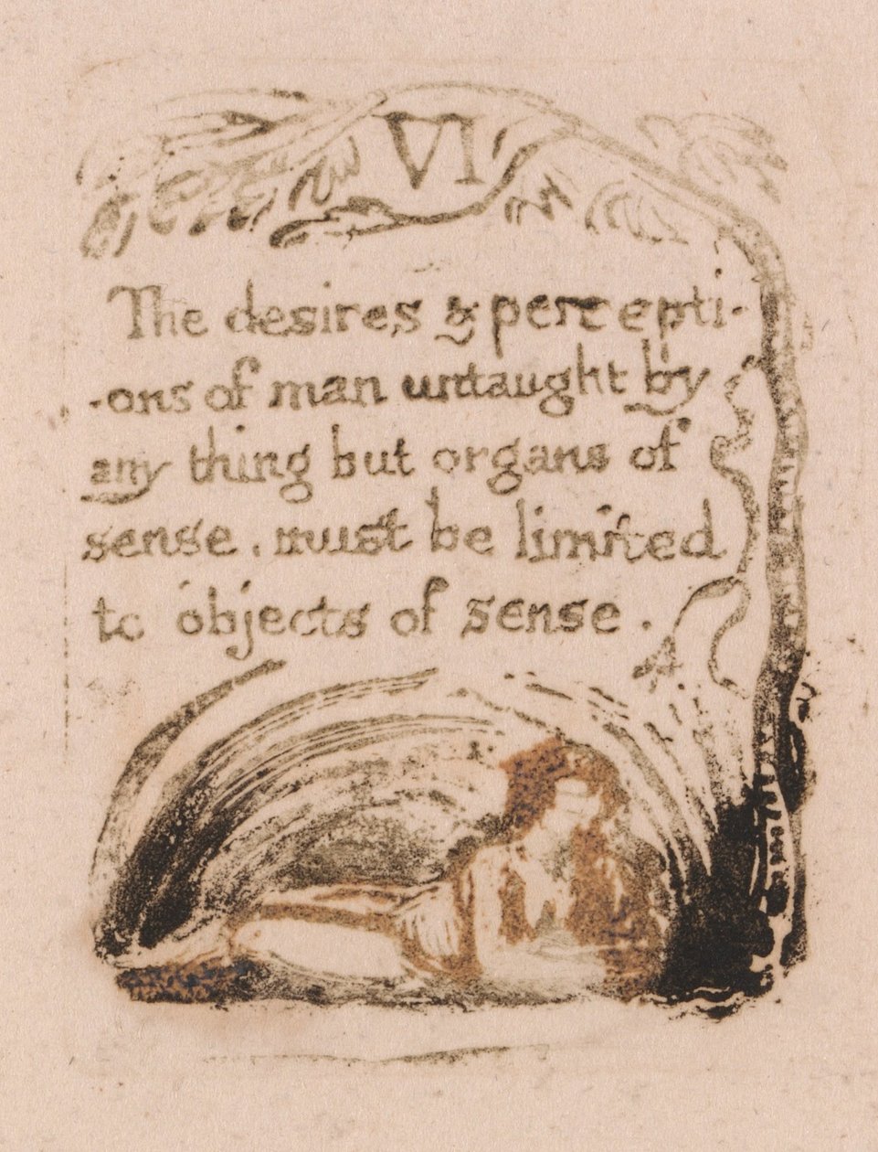 Det finns ingen naturlig religion, platta 8, VI Önskningarna och uppfattningarna. . . . (Bentley a9) av William Blake