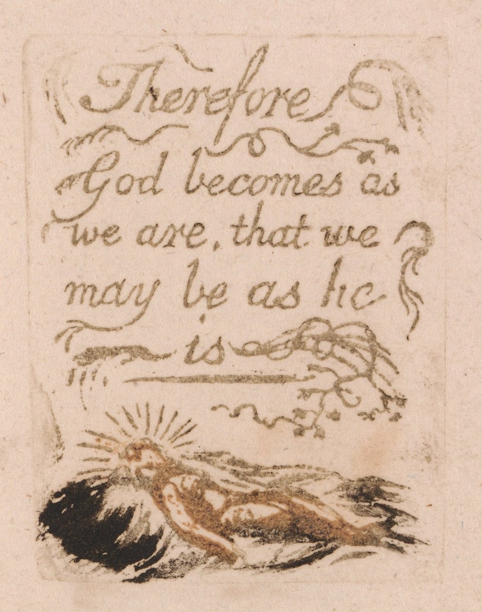 Det finns ingen naturlig religion, platta 9, därför blir Gud. . . . (Bentley b12) av William Blake