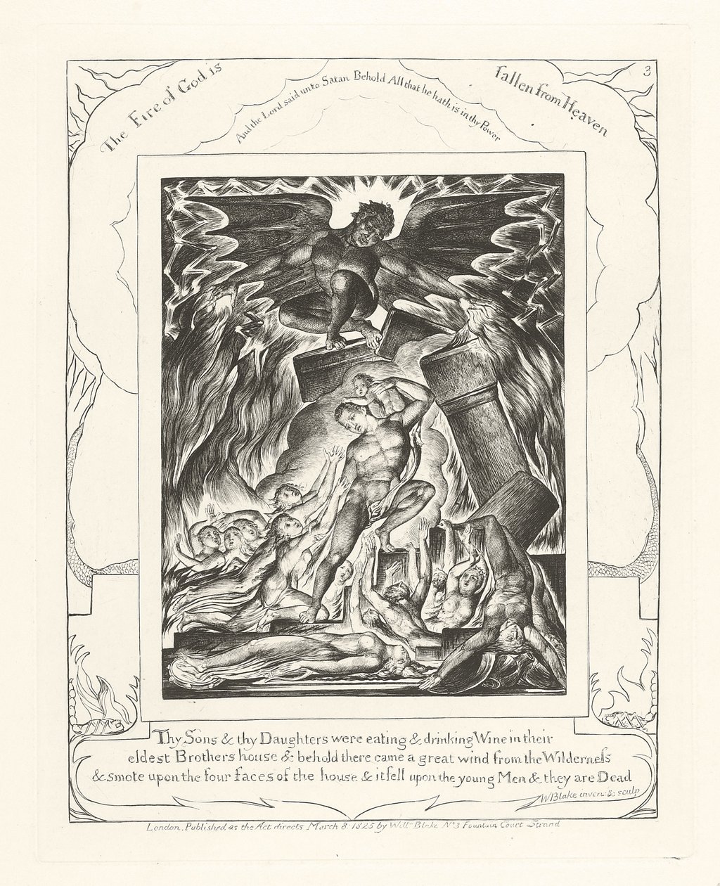 Dina söner och dina döttrar åt och drack vin, 1825 av William Blake