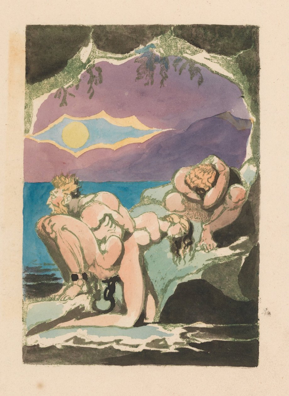 Visioner av Albions döttrar, platta 1, Frontispiece av William Blake