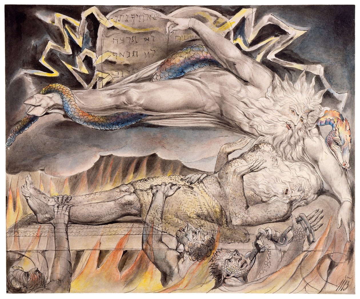 Akvarellillustration av William Blake av William Blake