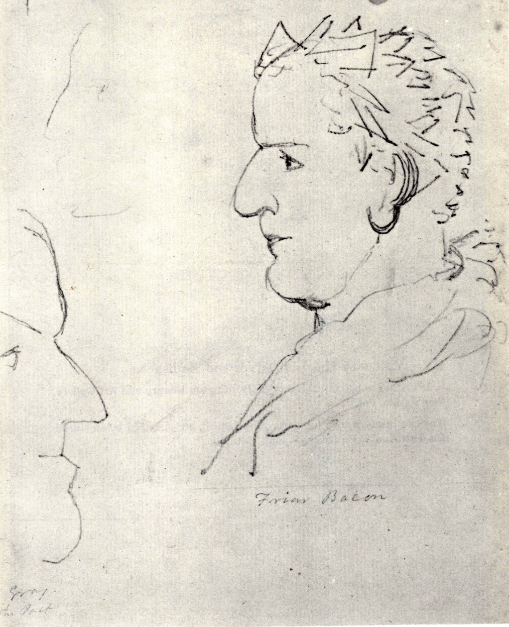William Blake, visionära chefer för friaren Roger Bacon och Poet Gray av William Blake
