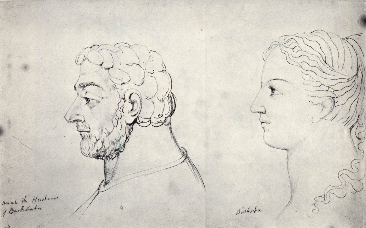 William Blake, visionära chefer för Uriah och Batseba av William Blake