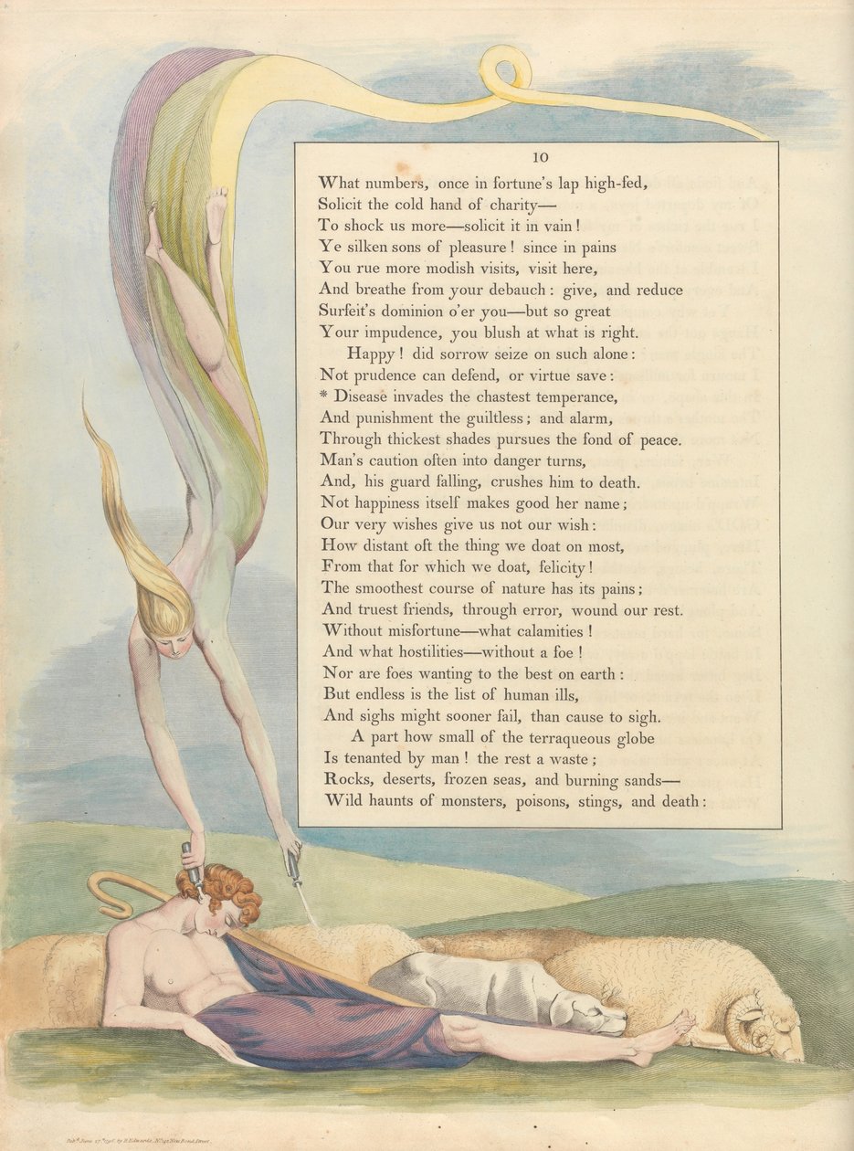 Youngs Night Tankes, Sida 10, av William Blake
