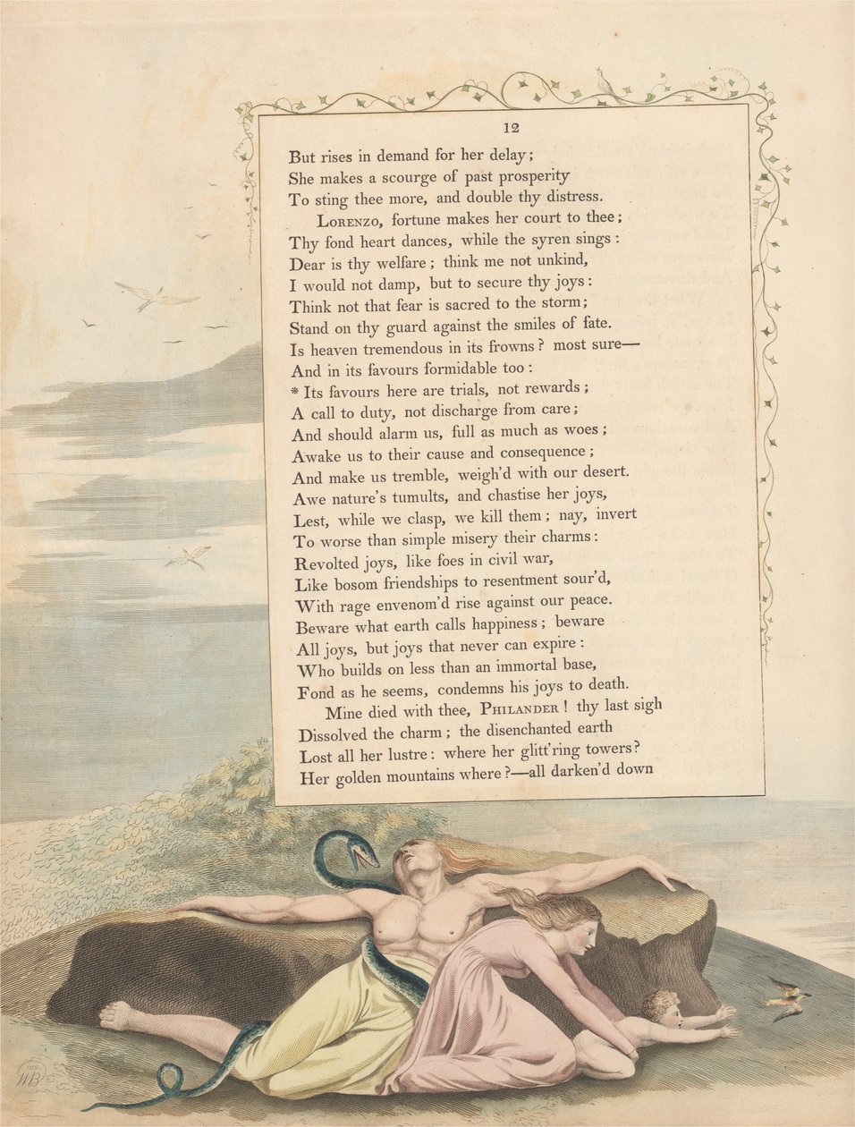 Youngs Night Thoughts, Page 12, Its Favours Here Are Trials, Not Rewards av William Blake