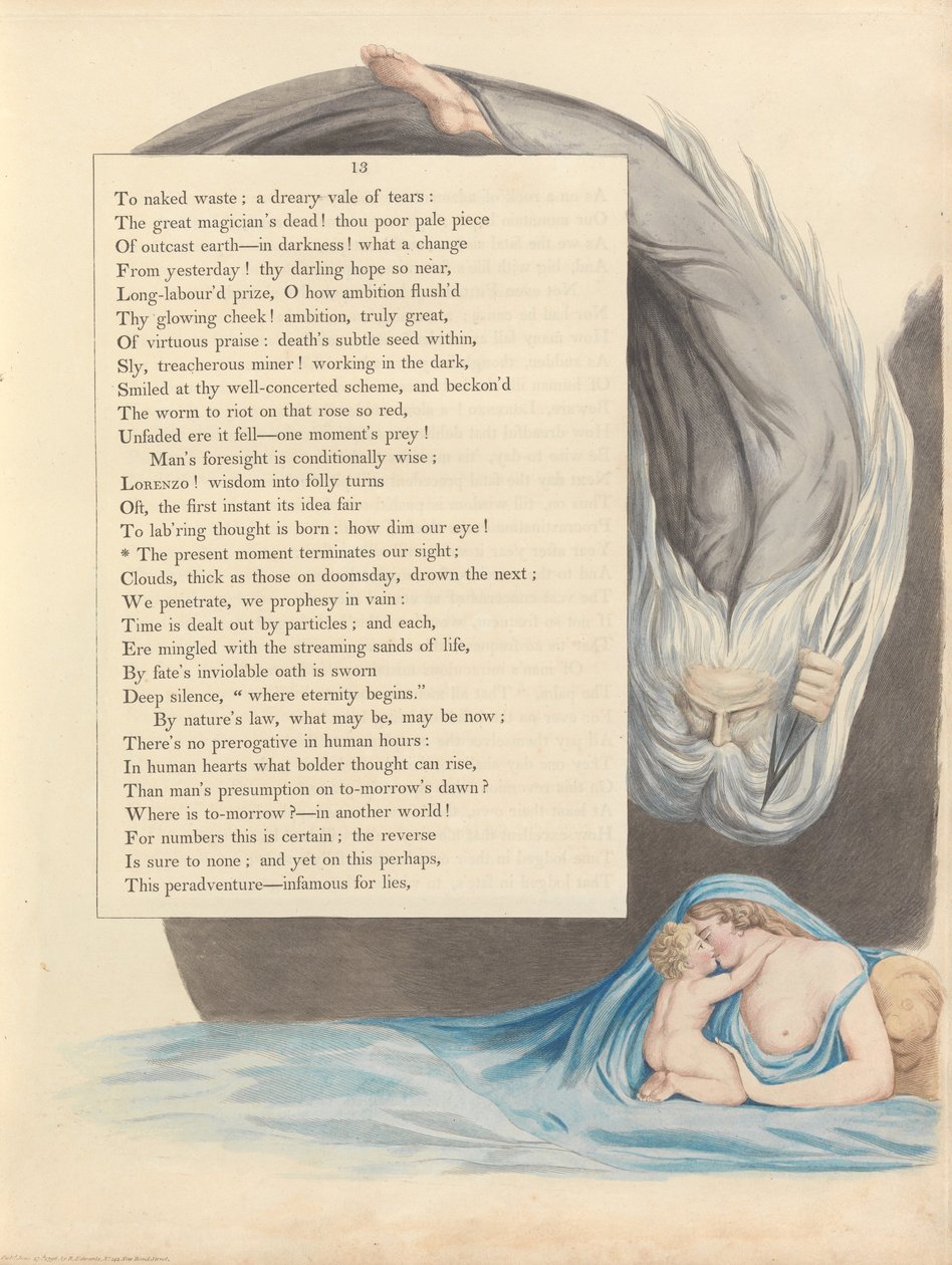 Youngs Night Thoughts, sidan 13, av William Blake