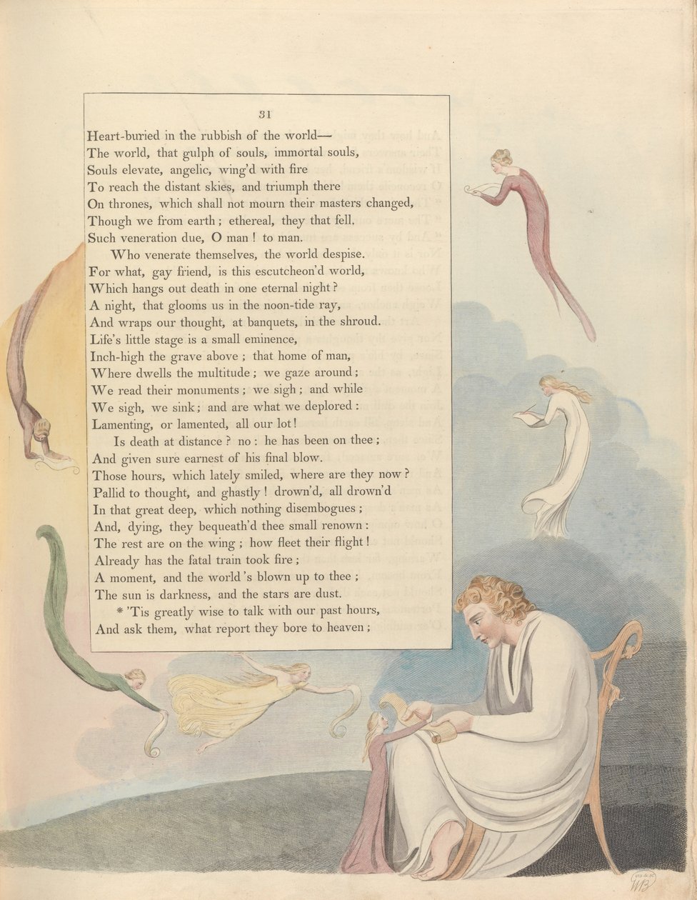 Youngs Night Tankes, Sida 31, av William Blake