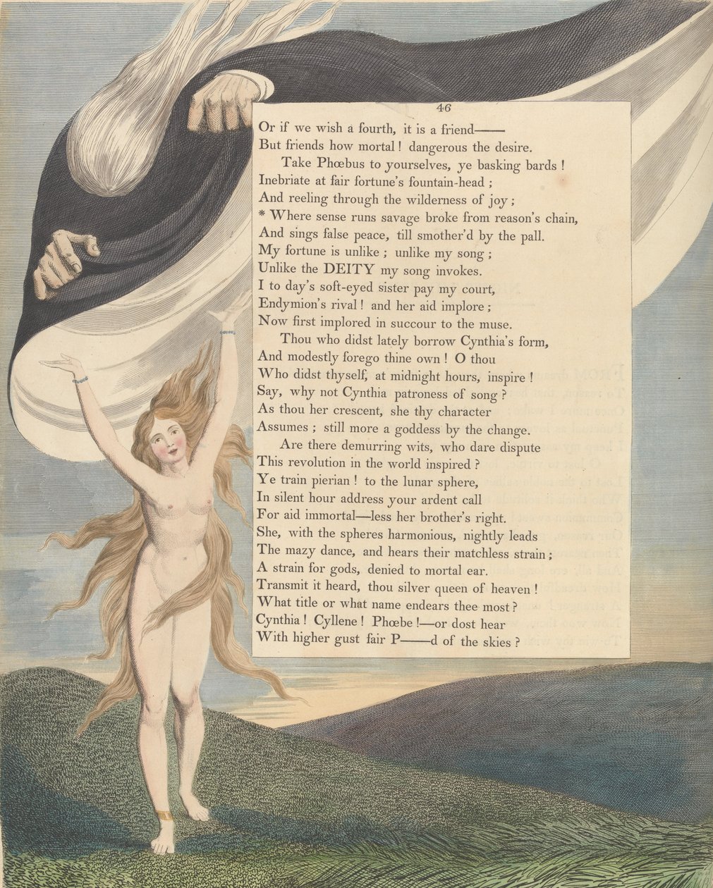 Youngs Night Tankar, Sida 46, Där förståndet löper vild bröt sig från skälen av William Blake